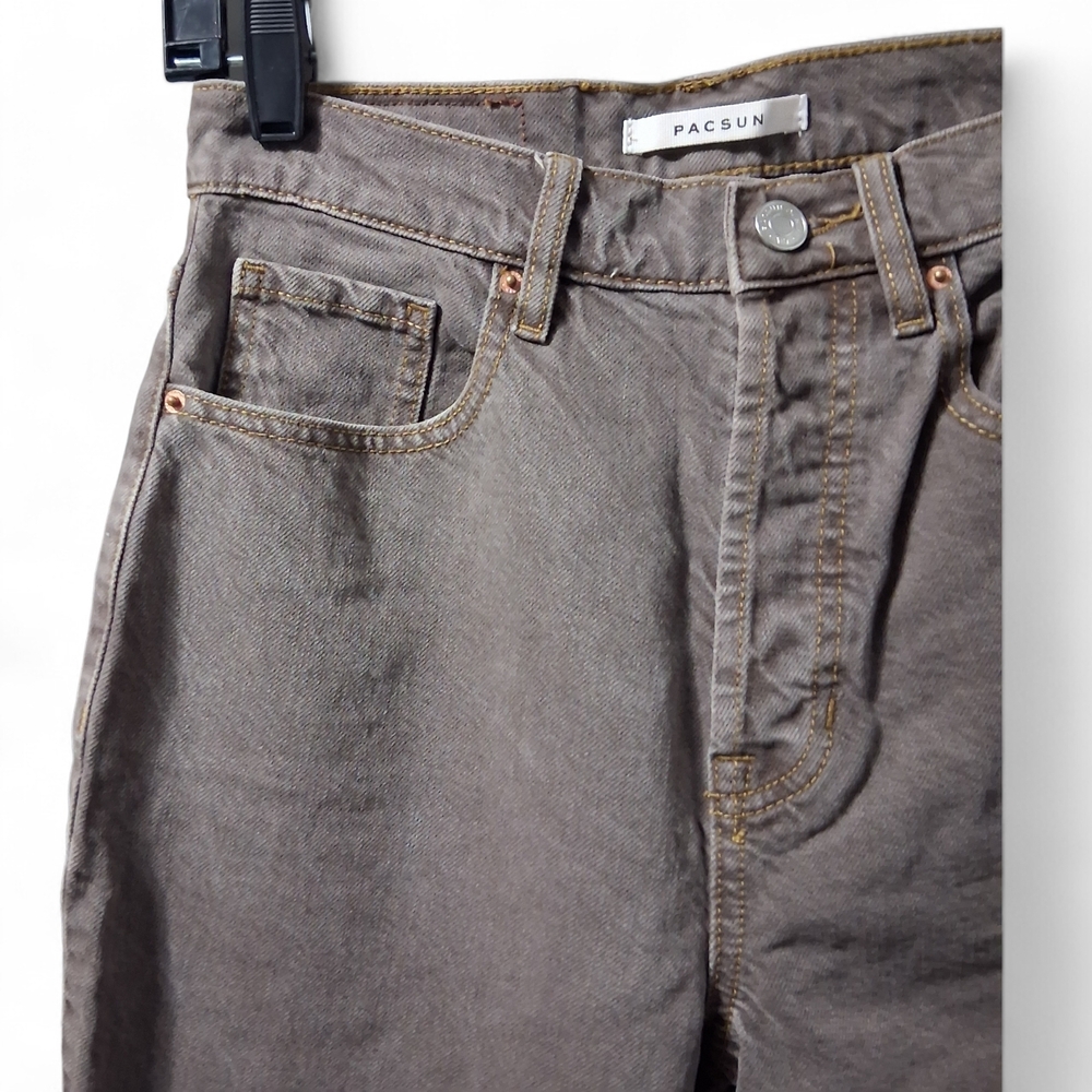 Pac Sun Eco Brown Dad Jeans Womens Size 25 - Picture 9 of 10
